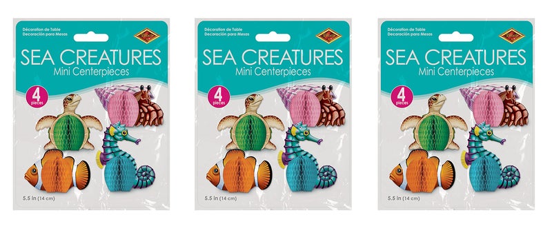 Beistle Sea Creatures Honeycomb Party Decorations - Pack of 3 - Image 2